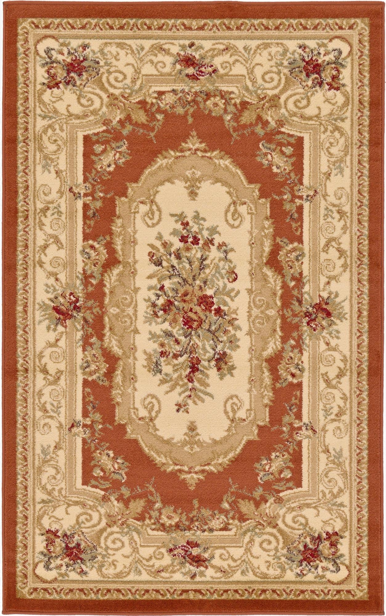 3' x 5' 3 Classic Aubusson Rug