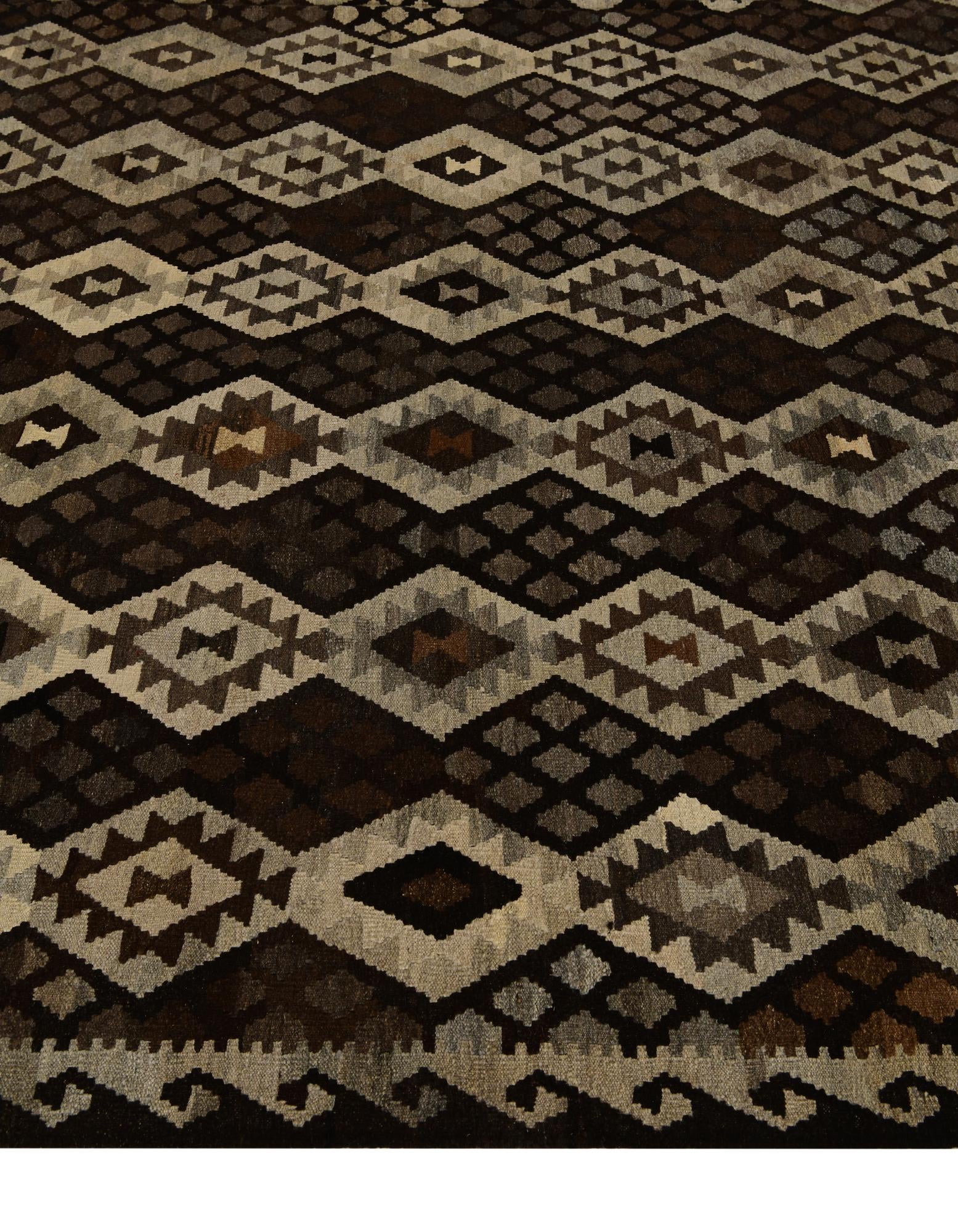 10' 3 x 15' 10 Hand Woven Kilim Modern Wool Rug