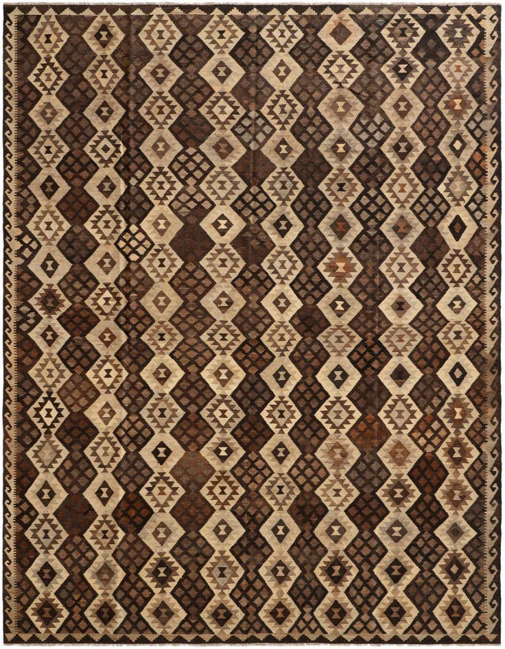Detail image of 10' 3 x 15' 10 Hand Woven Kilim Modern Wool Rug