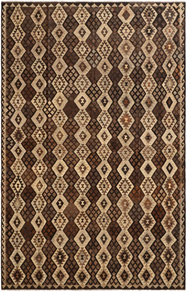 Detail image of 10' 3 x 15' 10 Hand Woven Kilim Modern Wool Rug