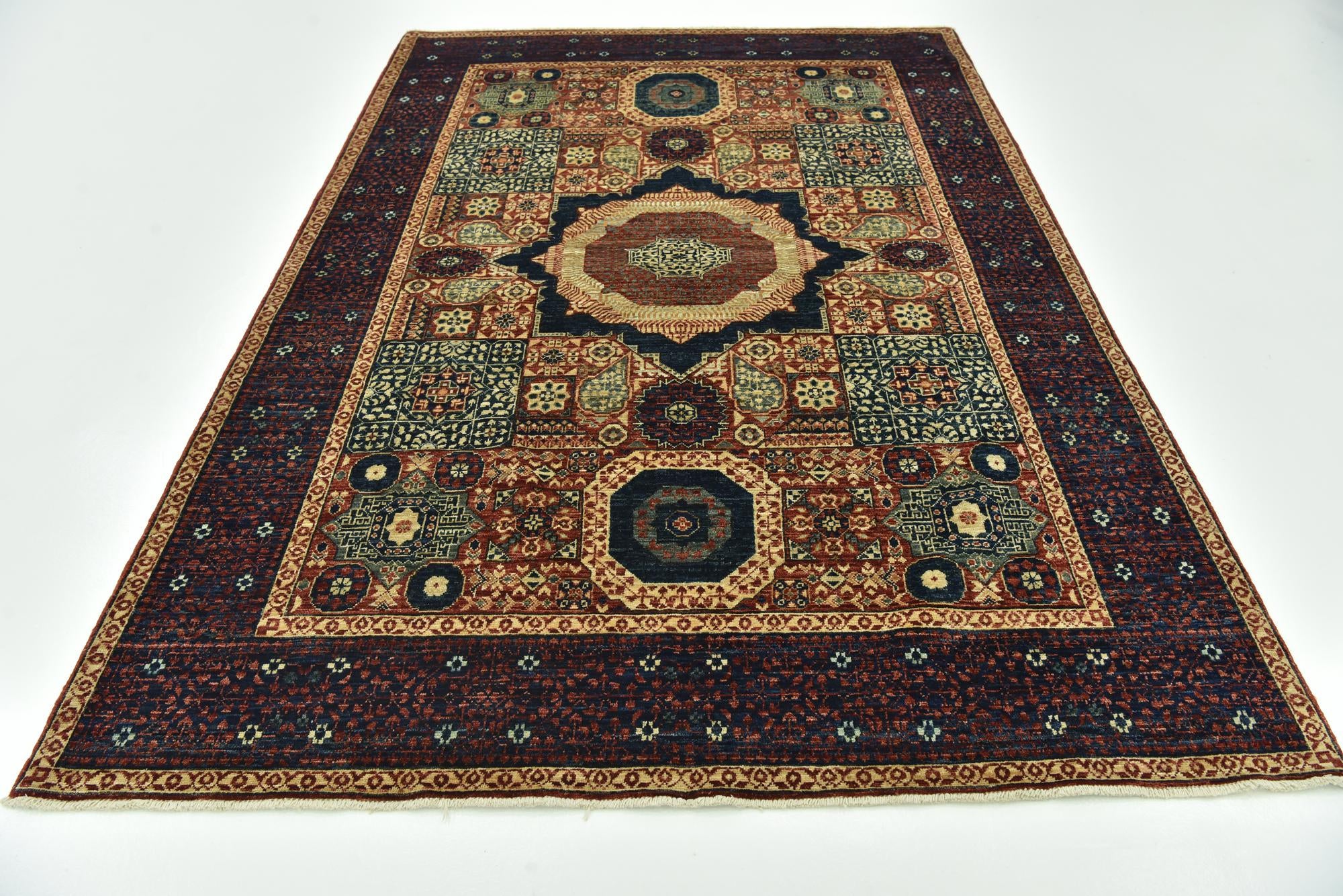 5' 10 x 9' Hand Knotted Mamluk Ziegler Rug