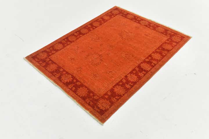 3' 5 x 4' 5 Hand Knotted Over-Dyed Ziegler Rug