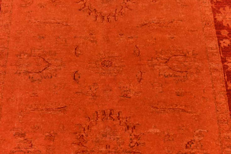 Detail image of 3' 5 x 4' 5 Hand Knotted Over-Dyed Ziegler Rug