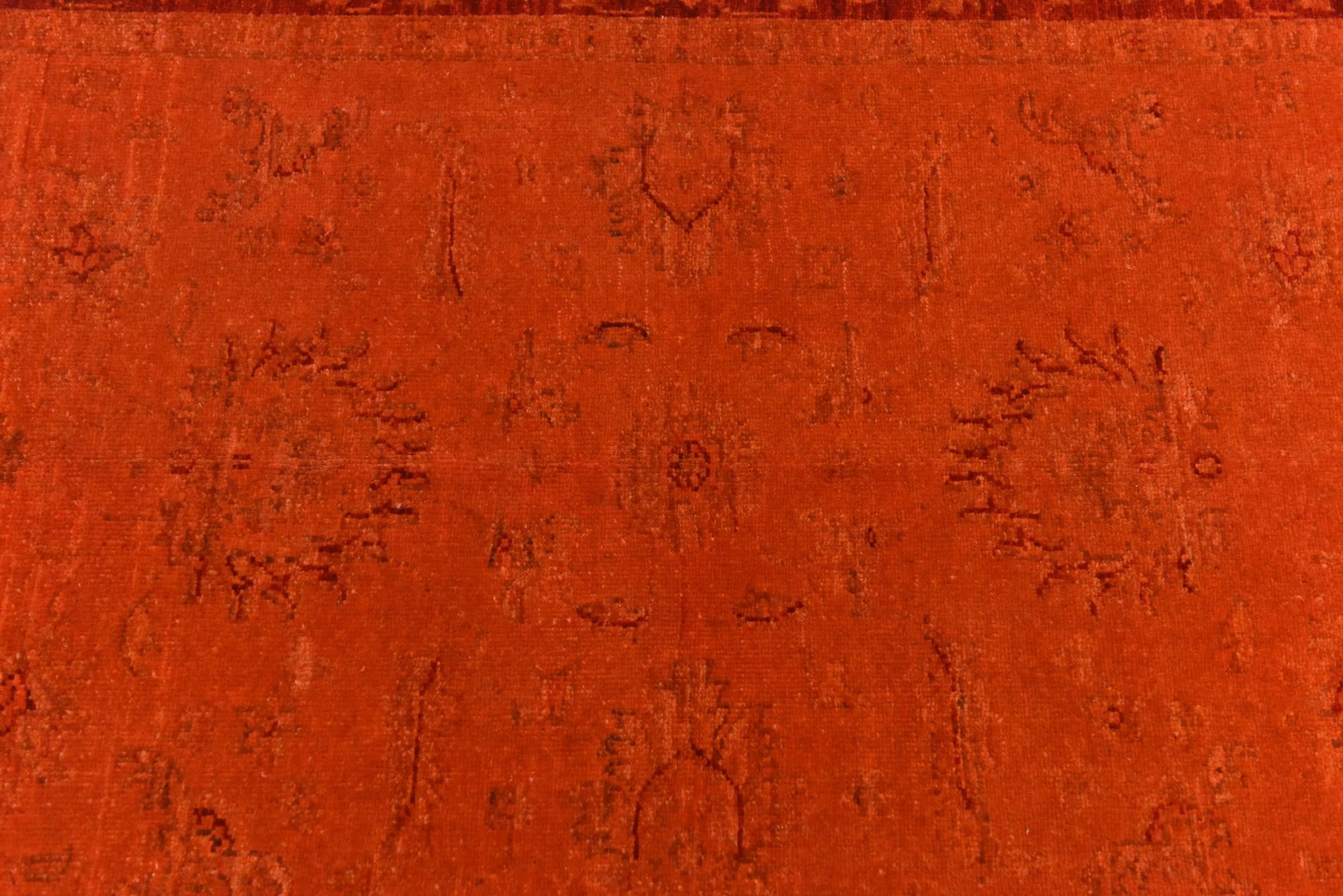 3' 5 x 4' 5 Hand Knotted Over-Dyed Ziegler Rug