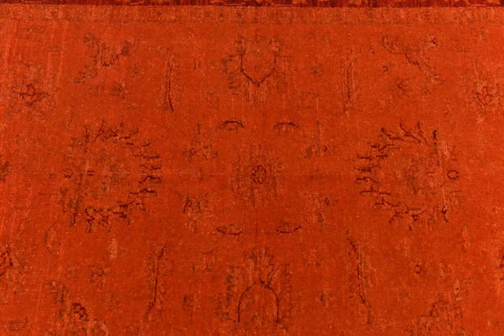 Detail image of 3' 5 x 4' 5 Hand Knotted Over-Dyed Ziegler Rug
