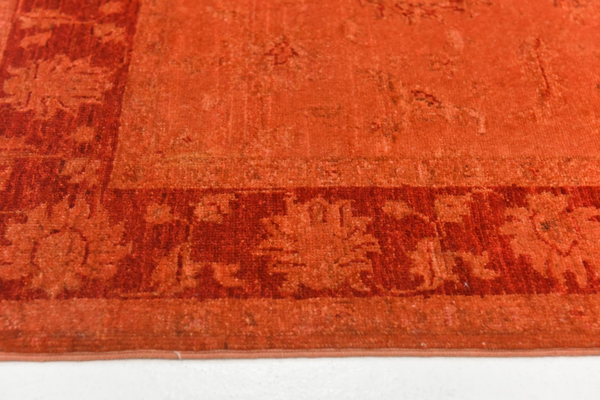3' 5 x 4' 5 Hand Knotted Over-Dyed Ziegler Rug