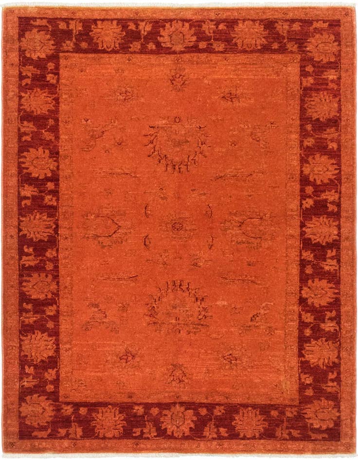 Detail image of 3' 5 x 4' 5 Hand Knotted Over-Dyed Ziegler Rug