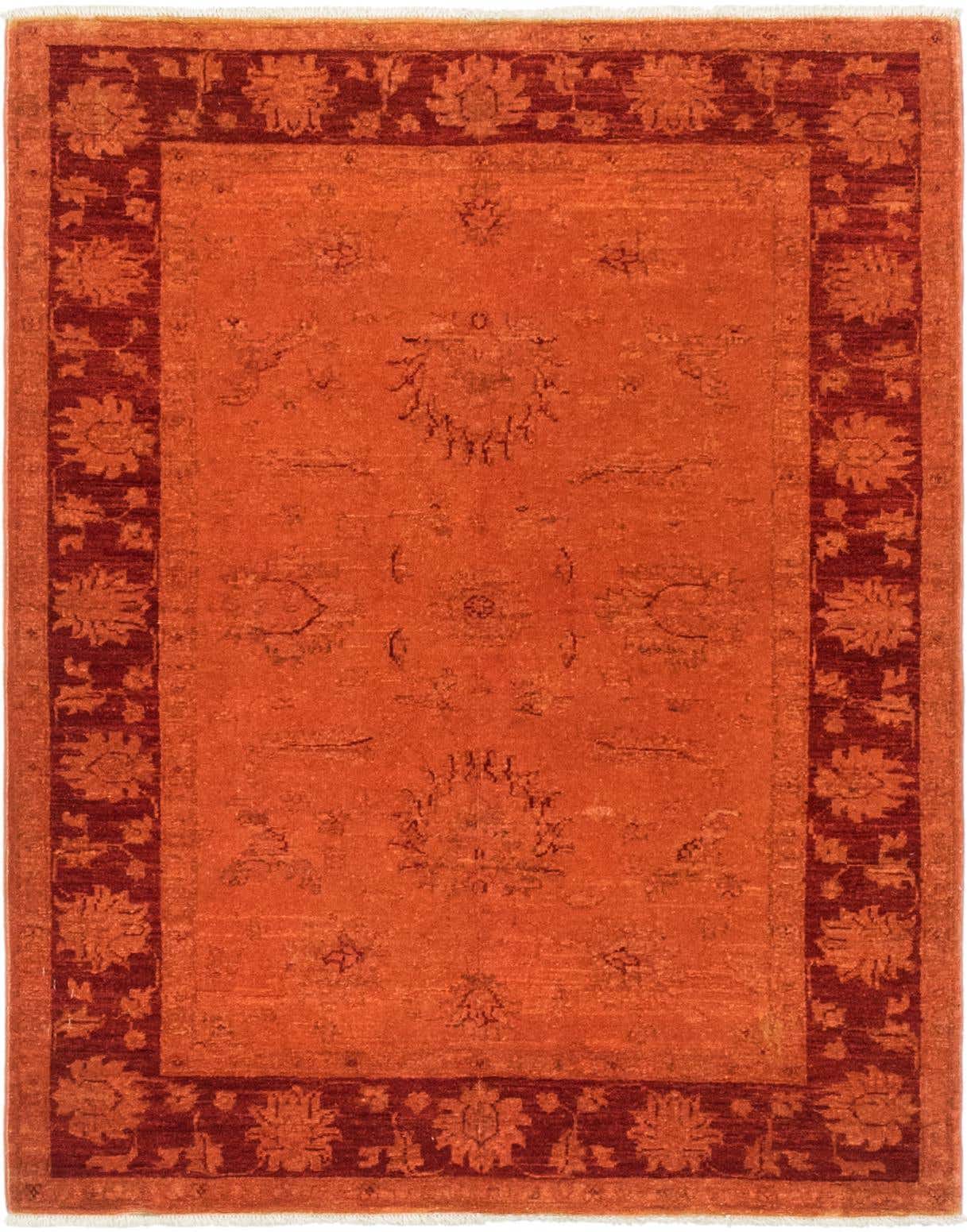 3' 5 x 4' 5 Hand Knotted Over-Dyed Ziegler Rug