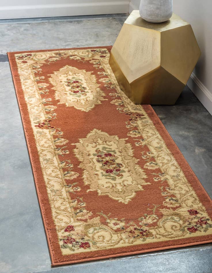 Detail image of 2' x 6' Classic Aubusson Runner Rug