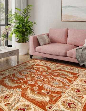 6' x 6' Classic Agra Square Rug