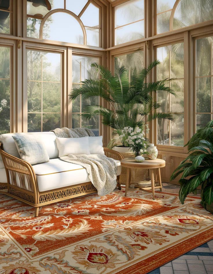 Detail image of 4' x 4' Classic Agra Square Rug