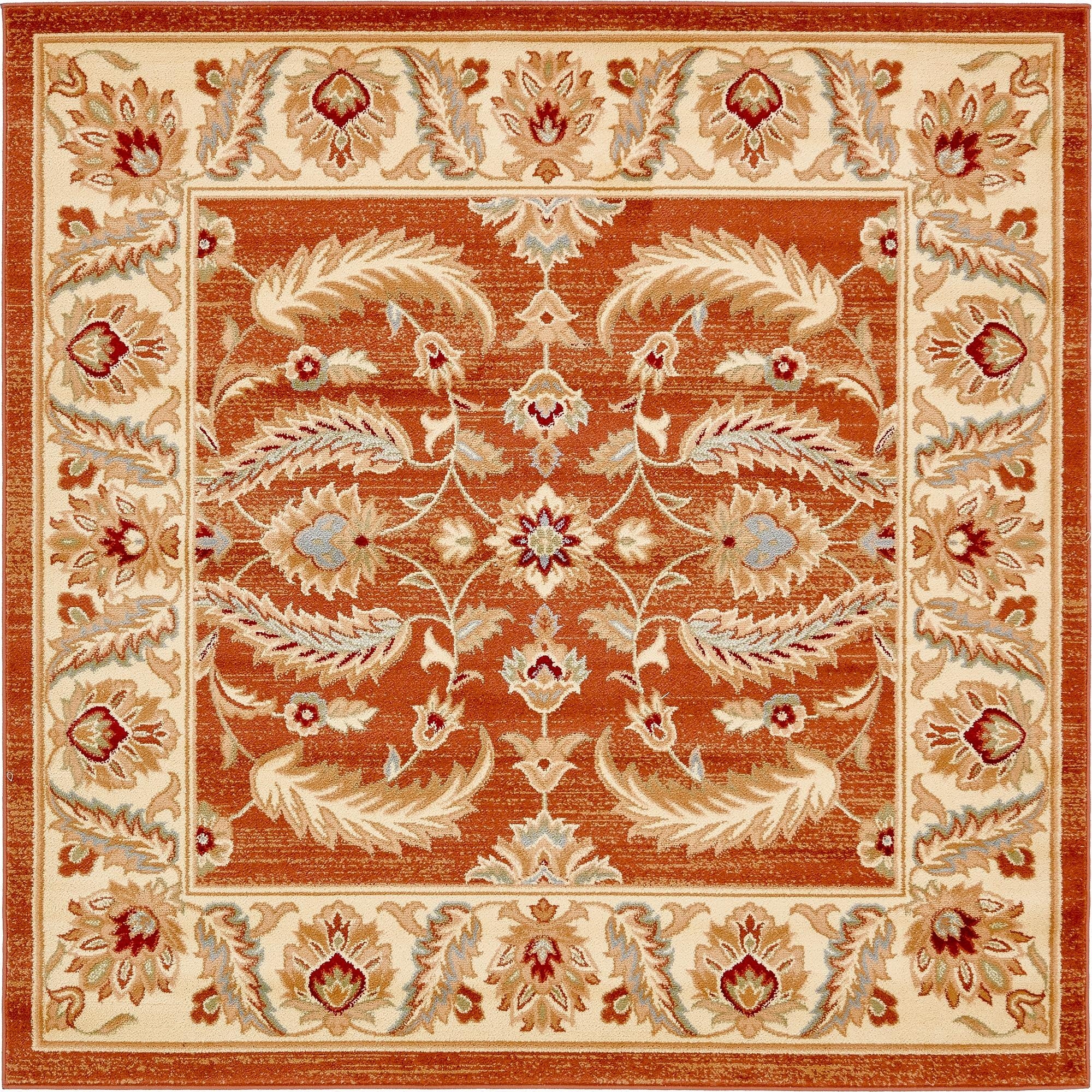 6' x 6' Classic Agra Square Rug