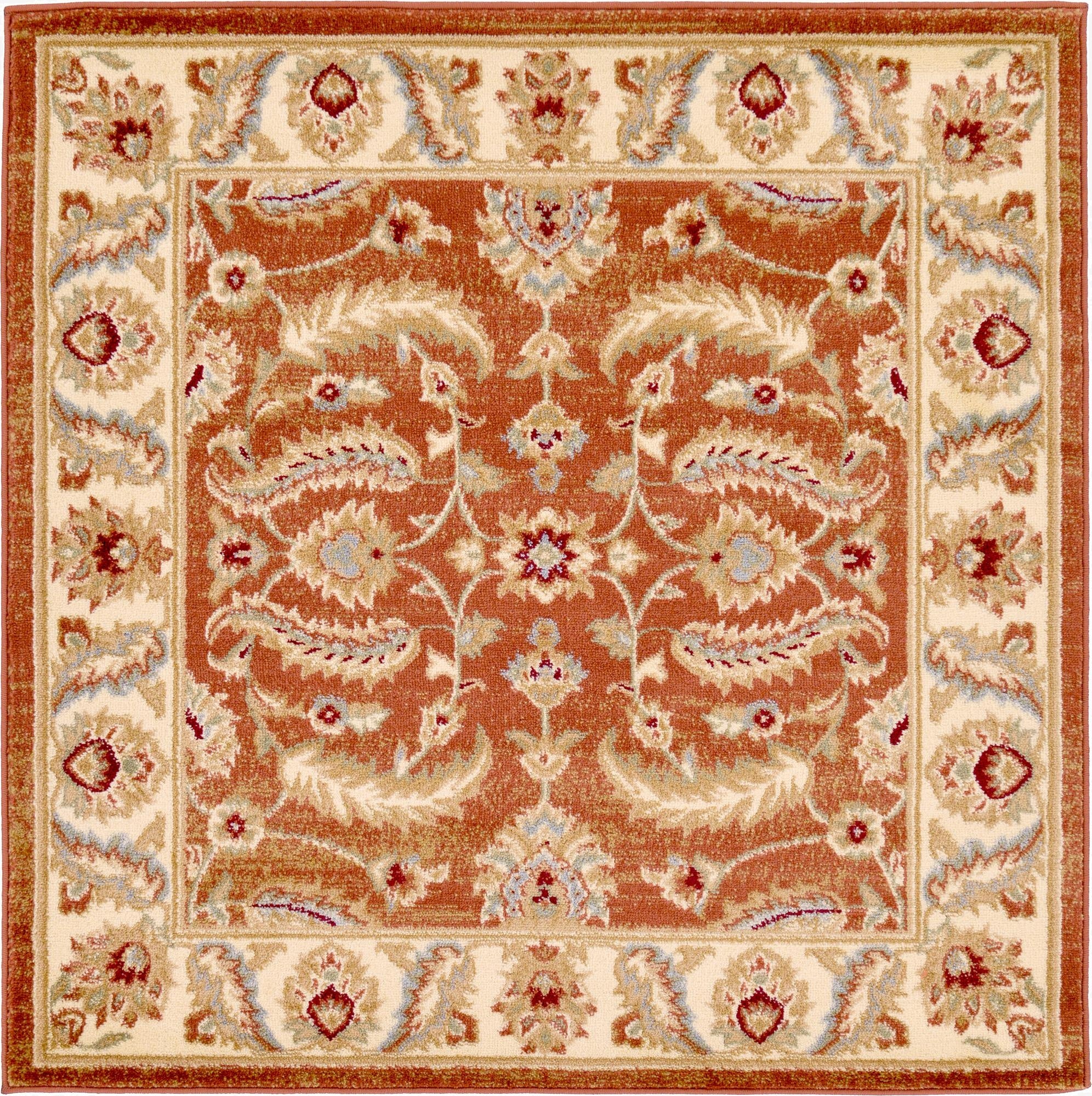 4' x 4' Classic Agra Square Rug