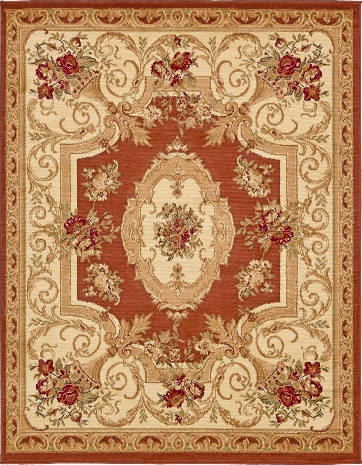 Detail image of 6' x 6' Classic Aubusson Square Rug
