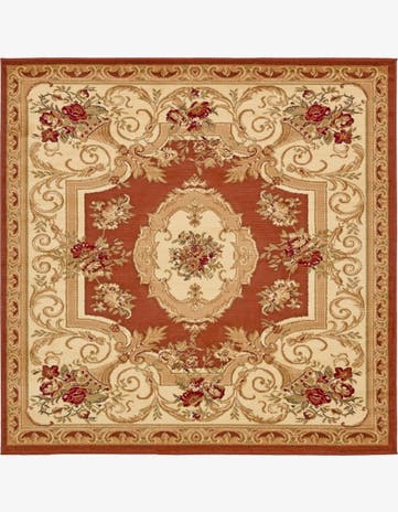 6' x 6' Classic Aubusson Square Rug