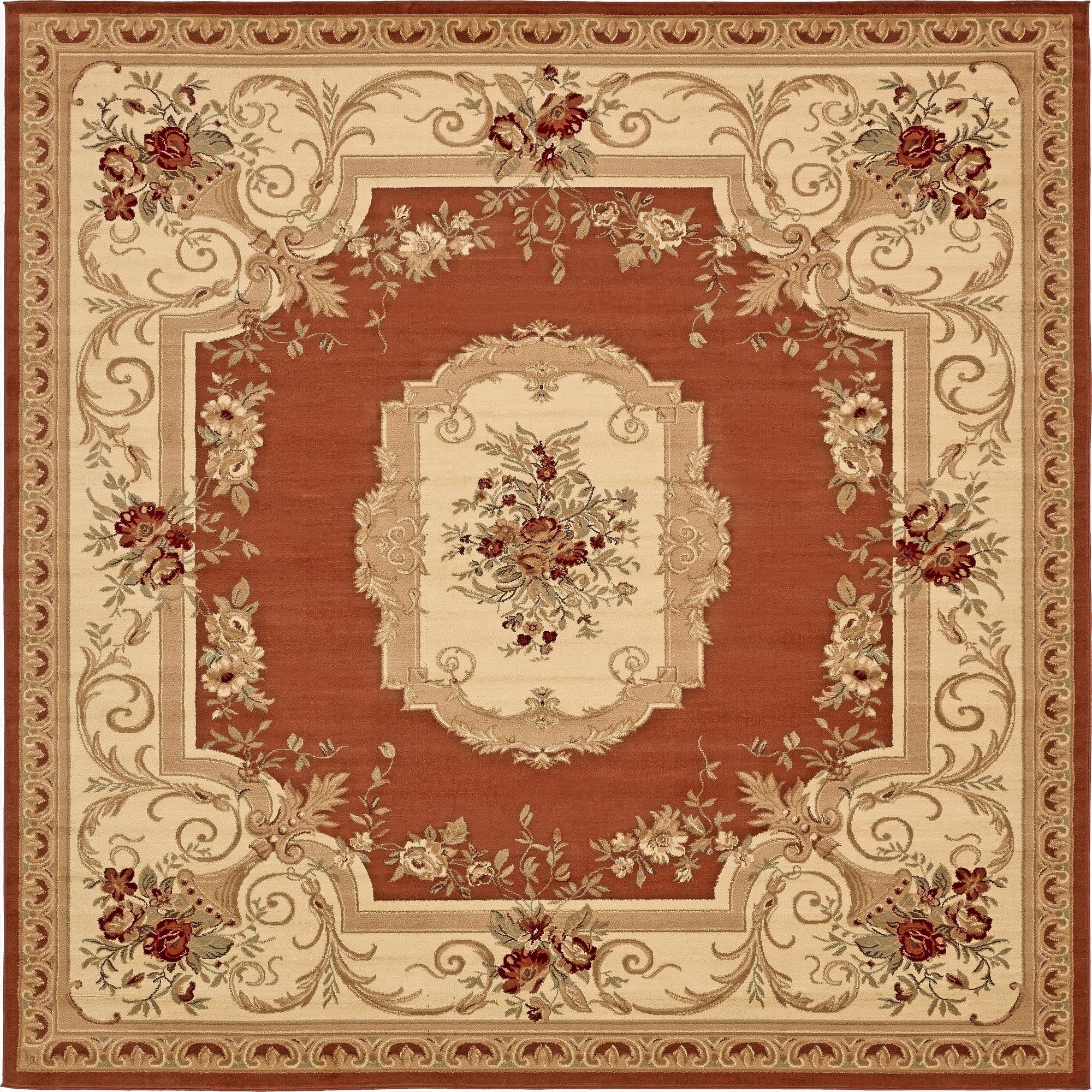 10' x 10' Classic Aubusson Square Rug