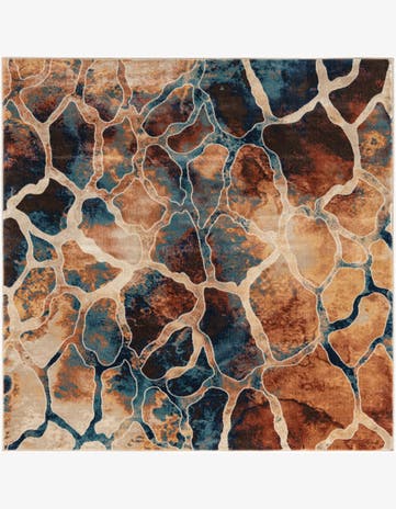 Brick Red Gossamer Square Rug