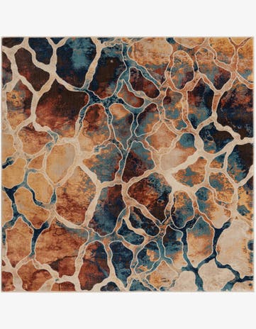 Brick Red Gossamer Square Rug