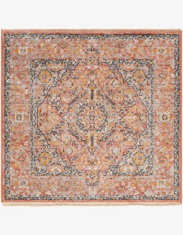 Brick Red Lola Square Rug