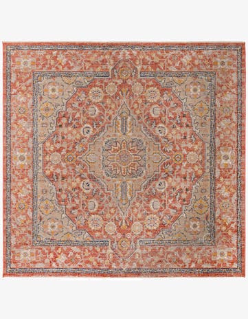 Brick Red Lola Square Rug
