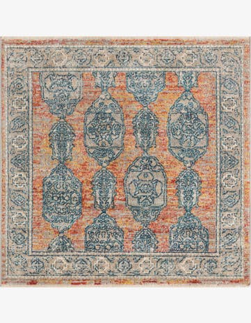 Brick Red Lola Square Rug