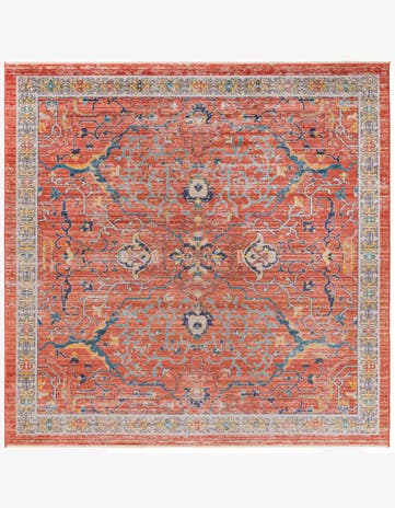 Brick Red Lola Square Rug