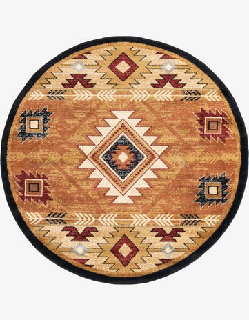 5' 3 x 5' 3 Pioneer Round Rug