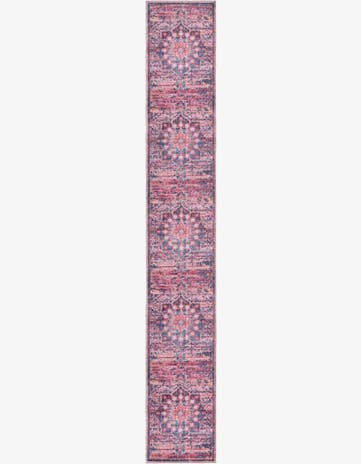 Brick Washable Francesca Runner Rug