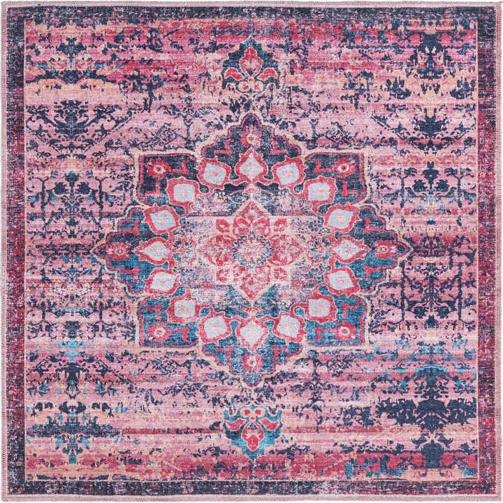 5' 3 x 5' 3 Washable Francesca Square Rug
