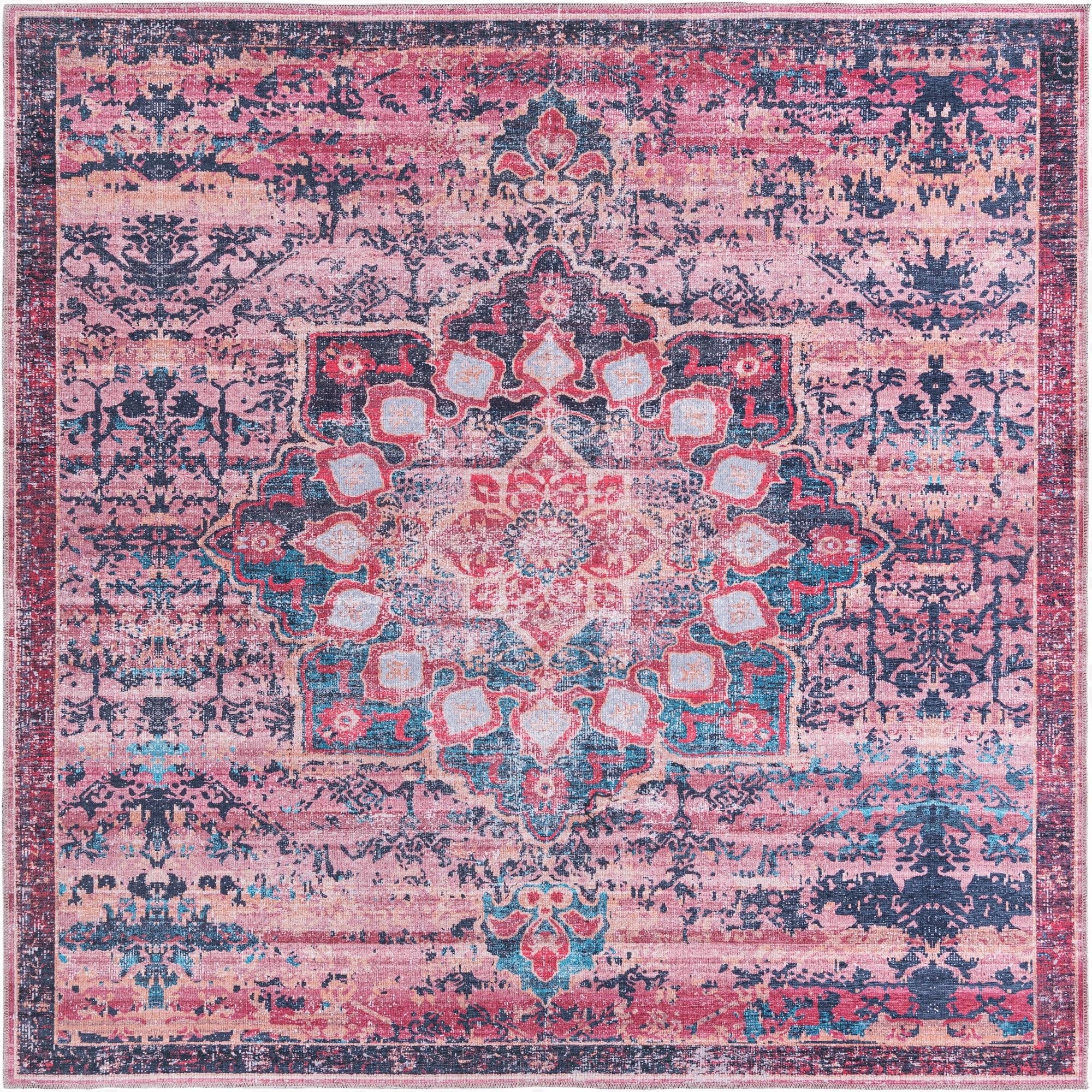 7' 10 x 7' 10 Washable Francesca Square Rug