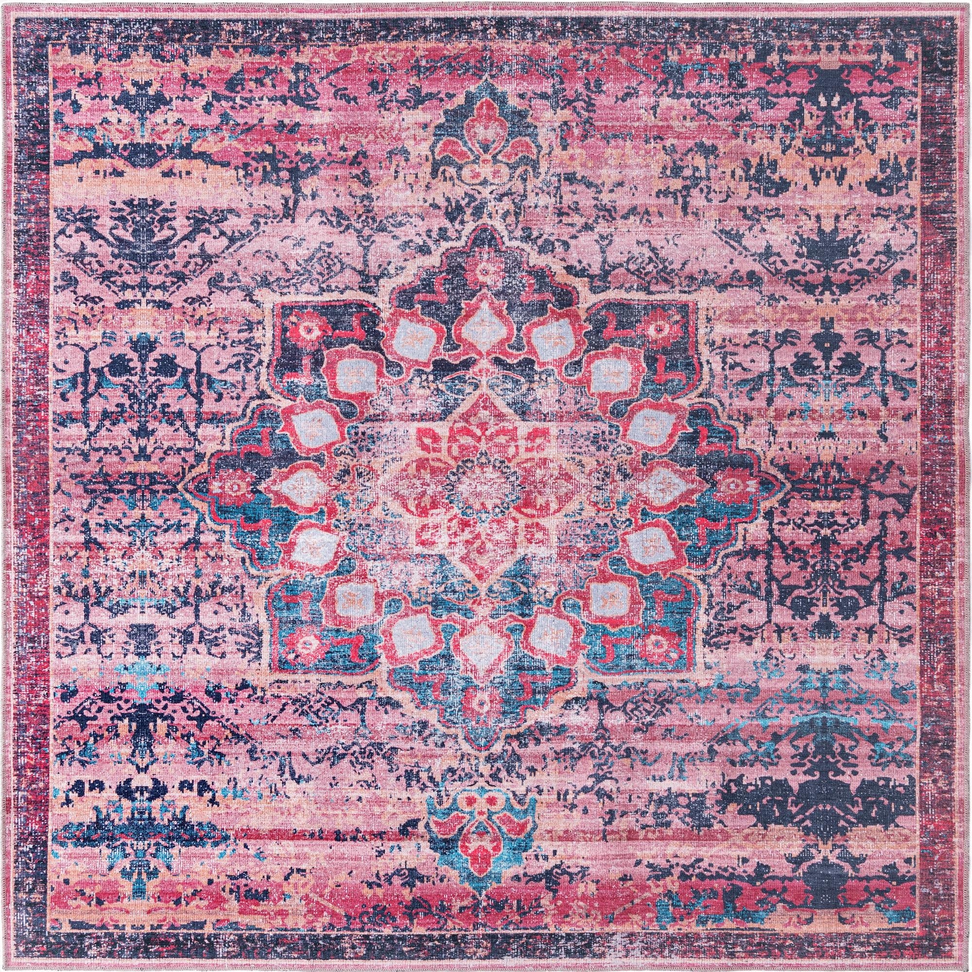 7' 3 x 7' 3 Washable Francesca Square Rug