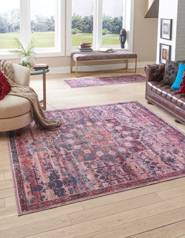 10' 6 x 10' 6 Washable Renaissance Square Rug