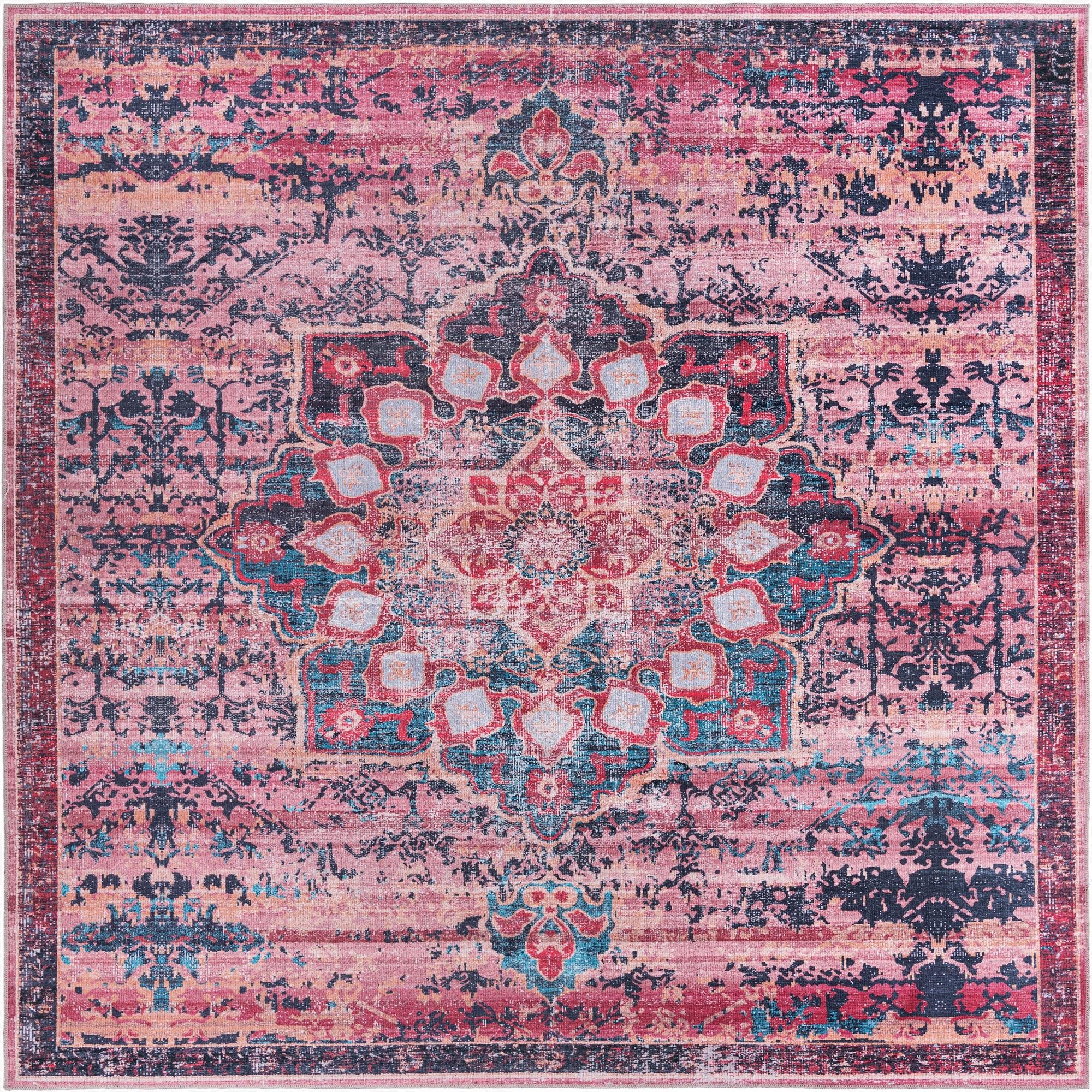 10' 6 x 10' 6  Washable Renaissance Square Rug