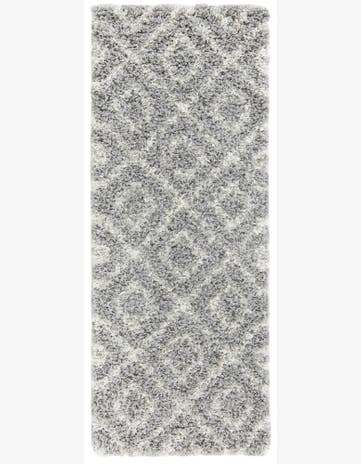2' x 5' Brock · Diamond Shag Rug, gray