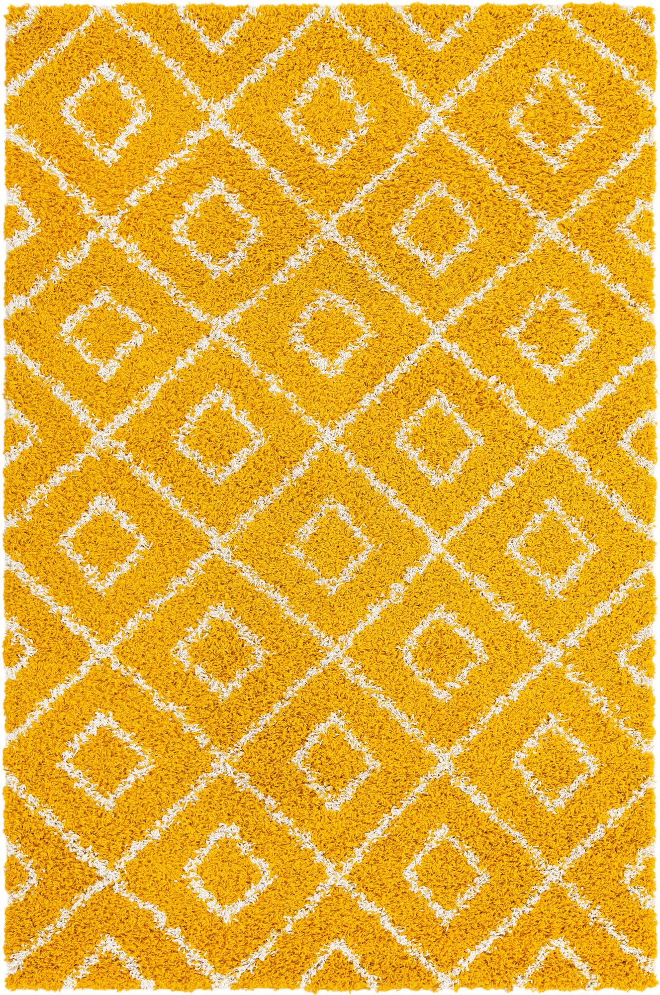 5' 3 x 8' Brock · Diamond Shag Rug, yellow