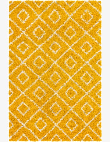 5' 3 x 8' Brock · Diamond Shag Rug, yellow