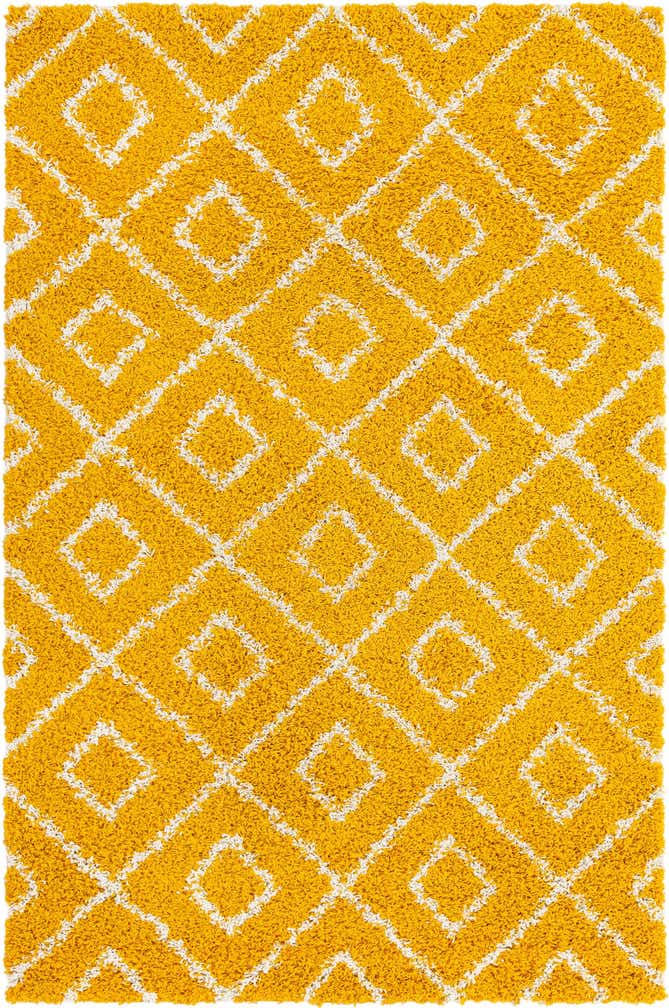 5' 3 x 8' Brock · Diamond Shag Rug, yellow