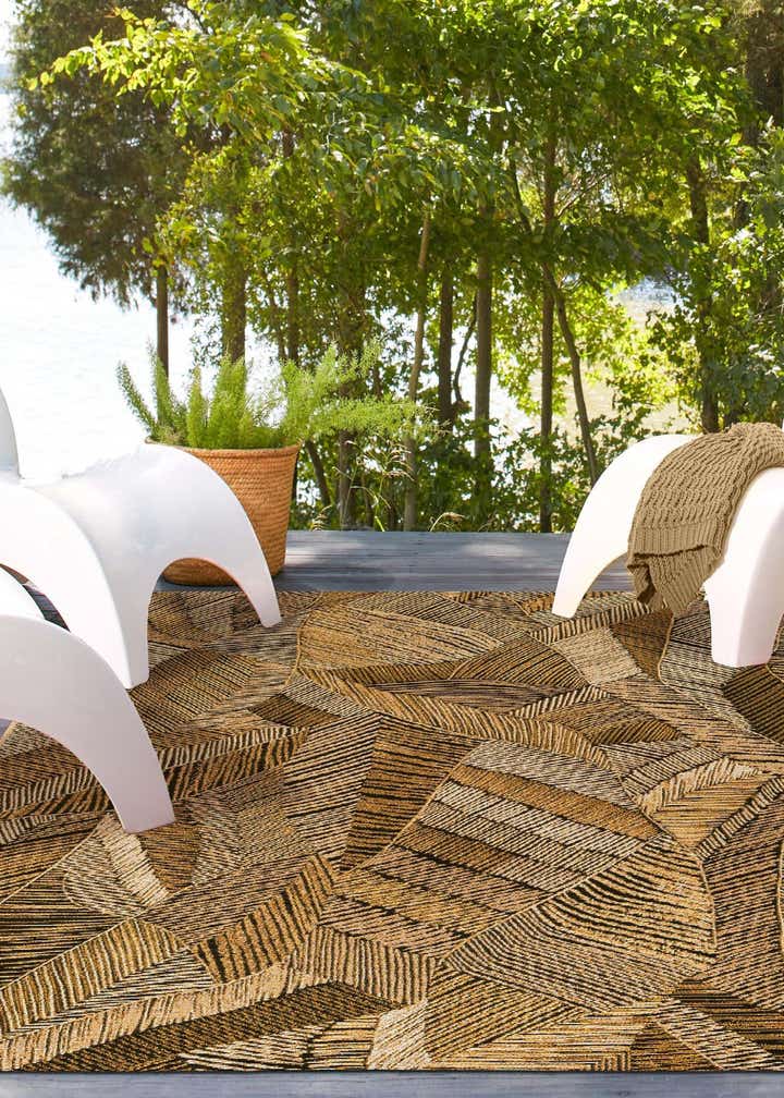 7' 10 x 11' Easy-Clean Botanical Indoor / Outdoor Rug