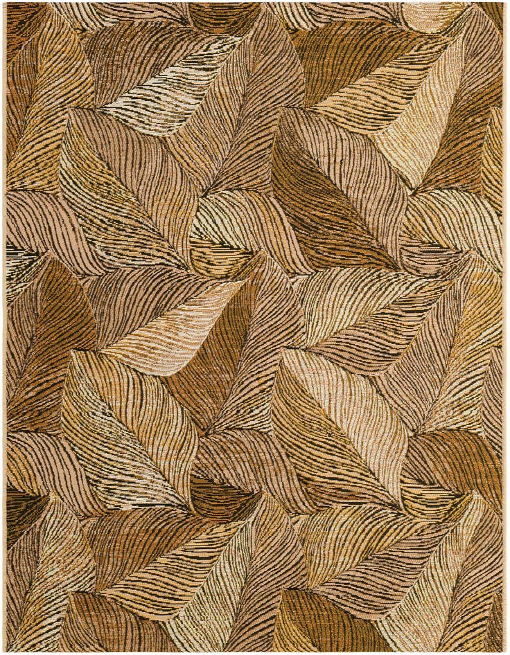 Detail image of 4' x 6' Easy-Clean Botanical Indoor / Outdoor Rug