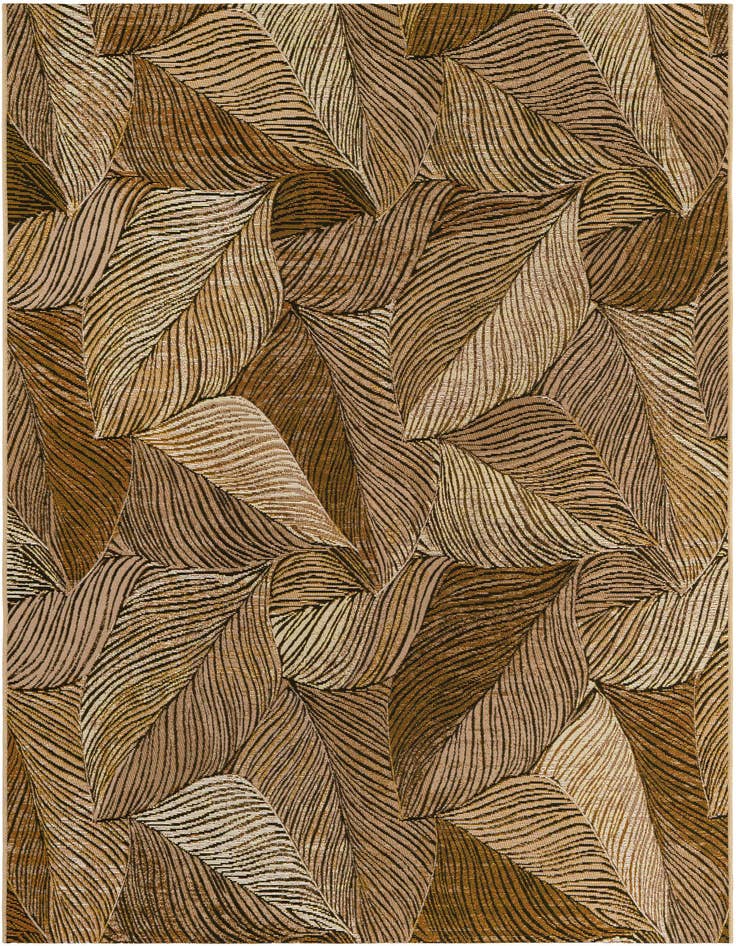 Detail image of 5' 3 x 7' Easy-Clean Botanical Indoor / Outdoor Rug