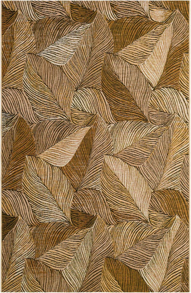 Detail image of 5' 3 x 8' Easy-Clean Botanical Indoor / Outdoor Rug
