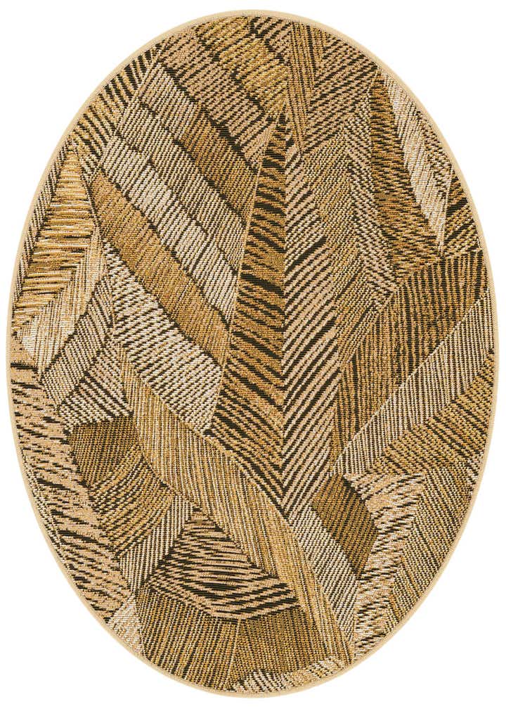 3' x 3' Easy-Clean Botanical Indoor / Outdoor Round Rug