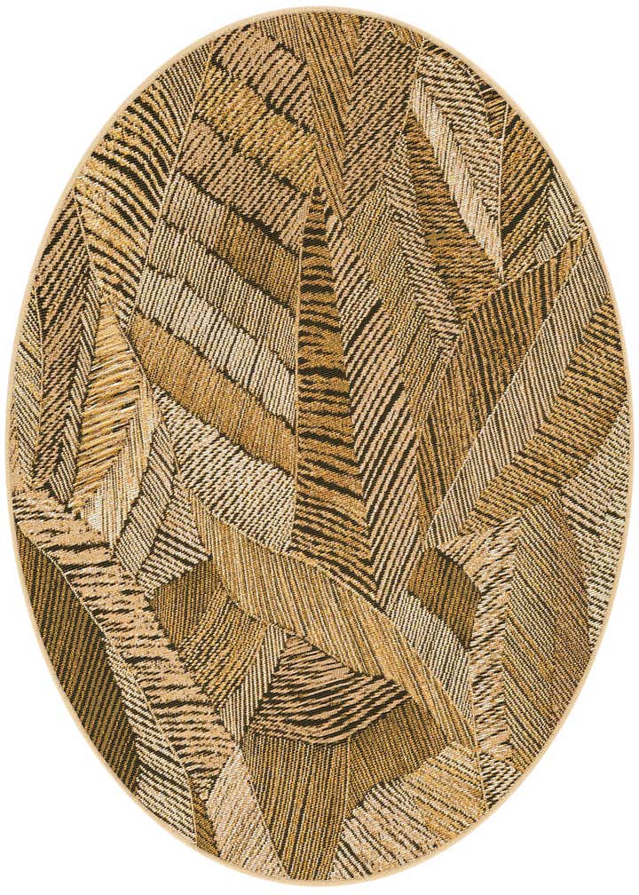 4' x 4' Easy-Clean Botanical Indoor / Outdoor Round Rug