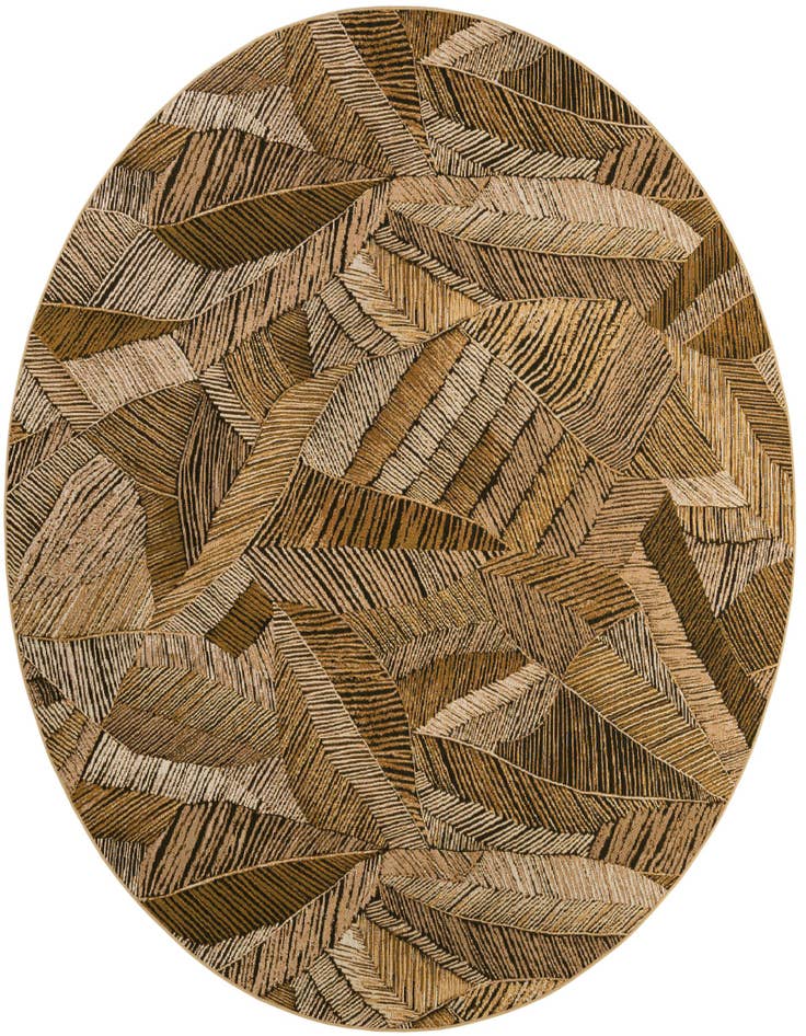 Detail image of 10' x 10' Easy-Clean Botanical Indoor / Outdoor Round Rug