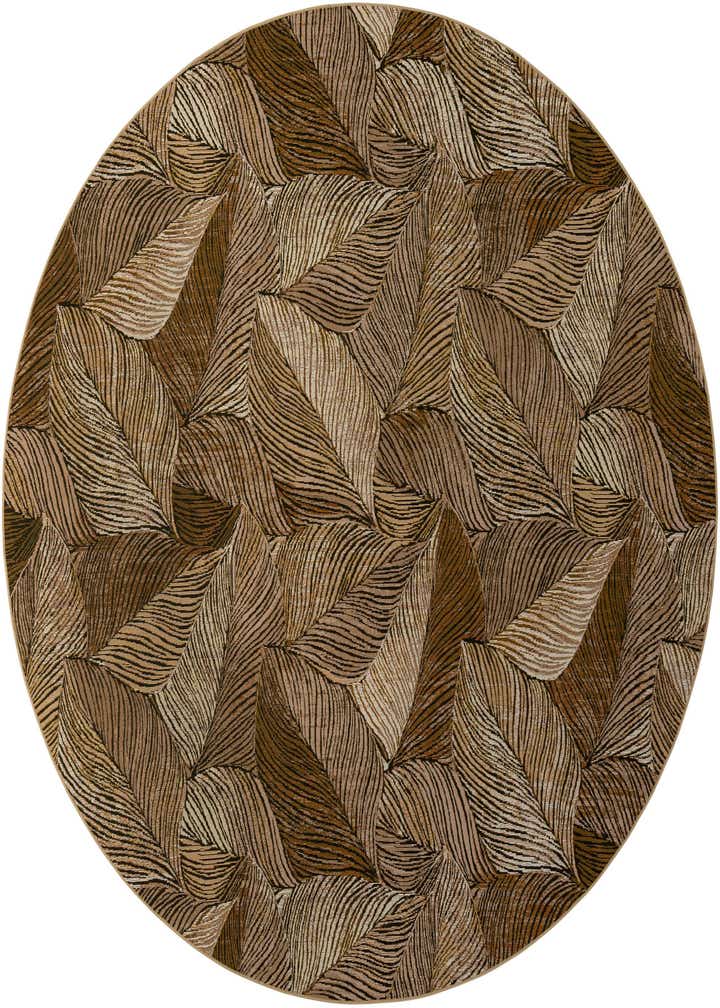 10' x 10' Easy-Clean Botanical Indoor / Outdoor Round Rug