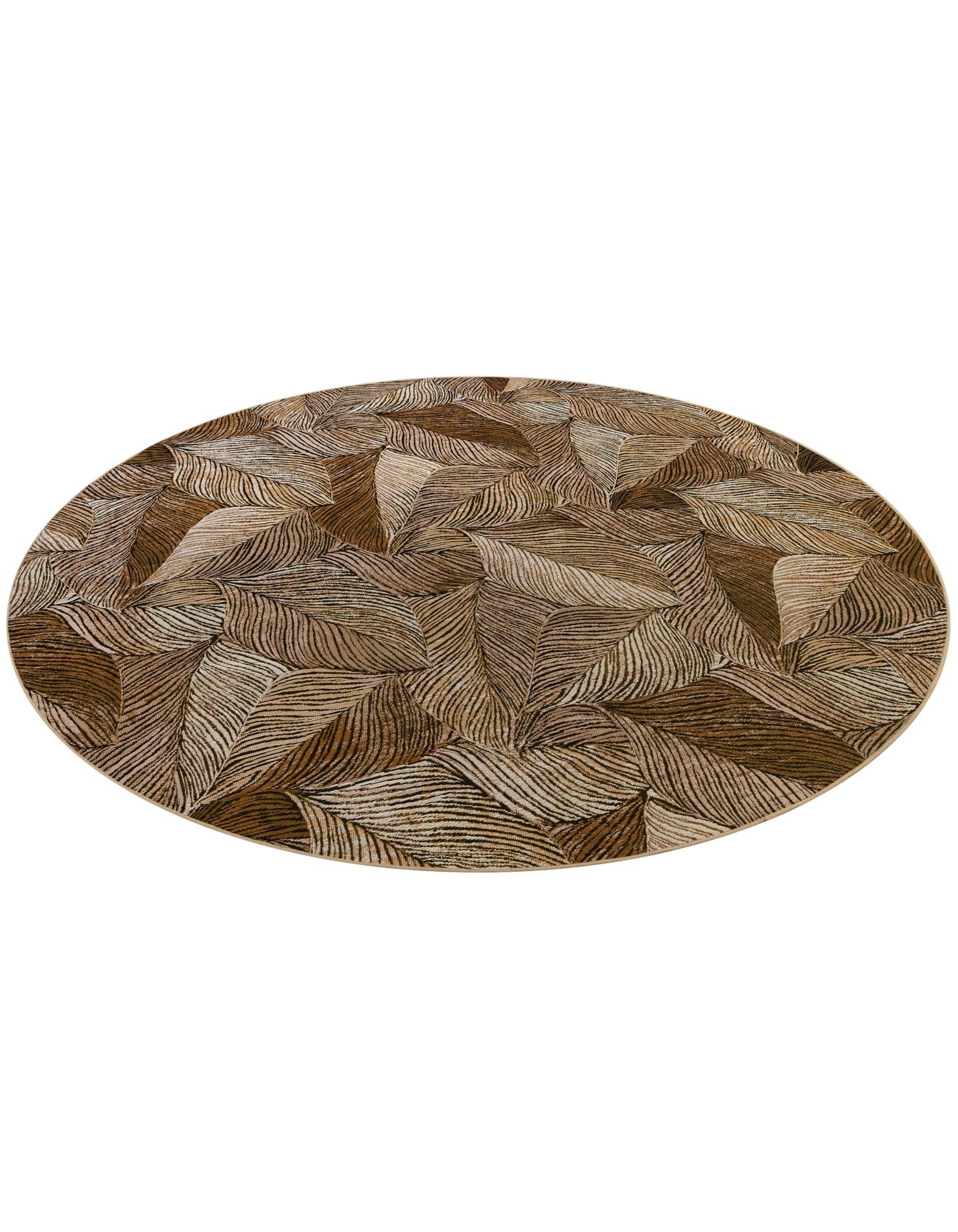 10' x 10' Easy-Clean Botanical Indoor / Outdoor Round Rug