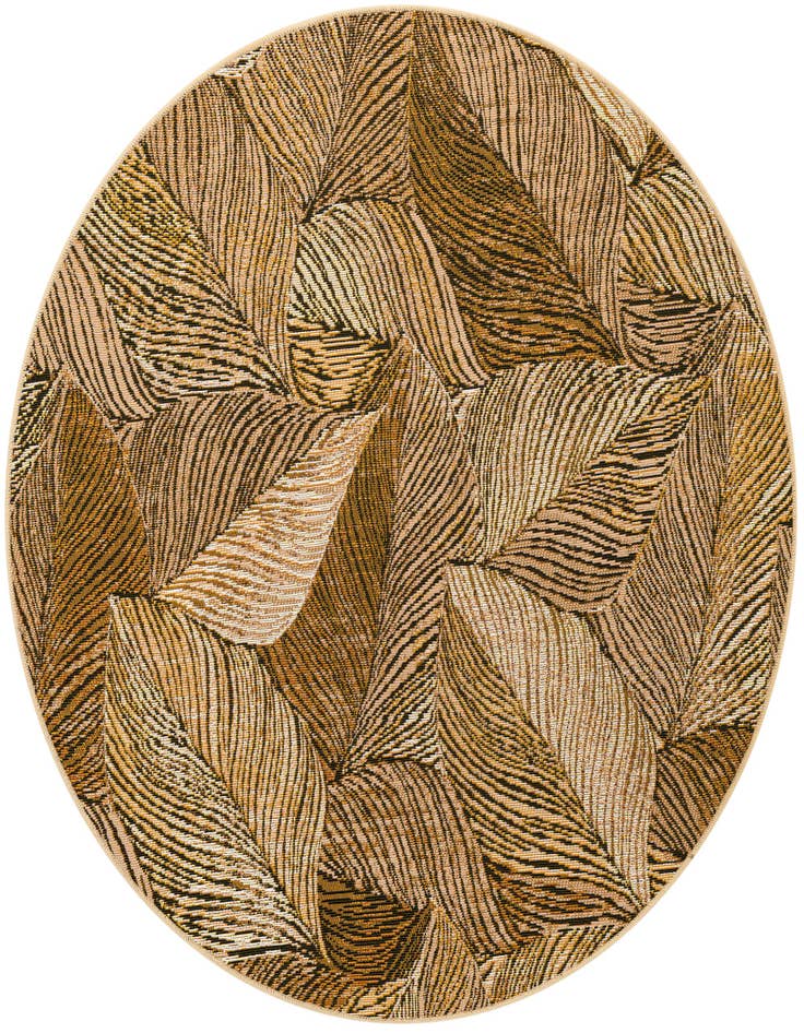 Detail image of 4' x 4' Easy-Clean Botanical Indoor / Outdoor Round Rug