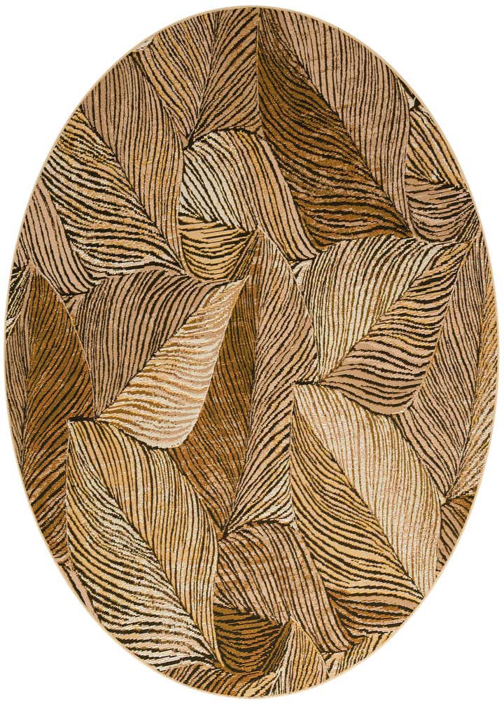 6' x 6' Easy-Clean Botanical Indoor / Outdoor Round Rug