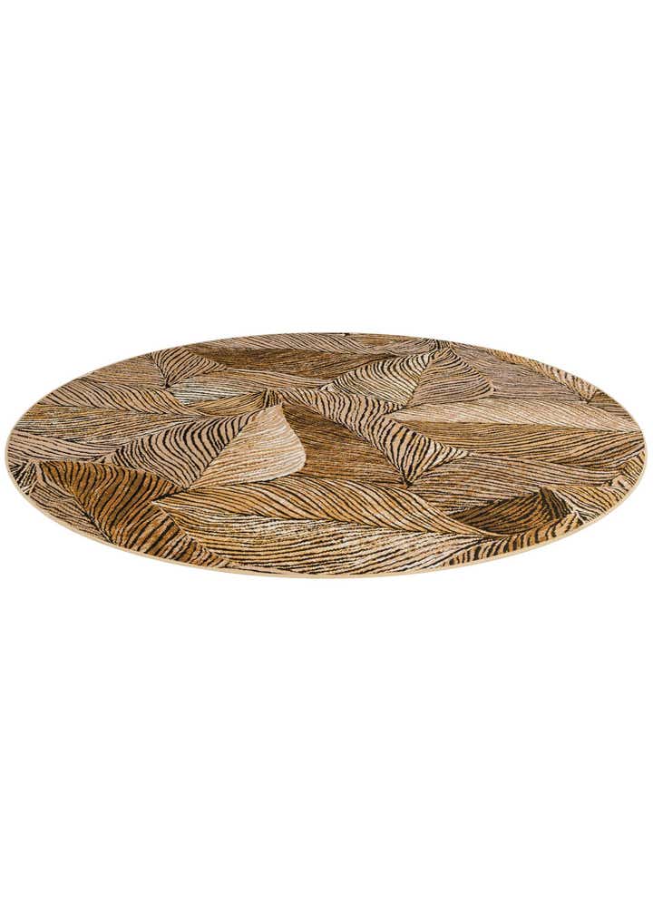6' x 6' Easy-Clean Botanical Indoor / Outdoor Round Rug