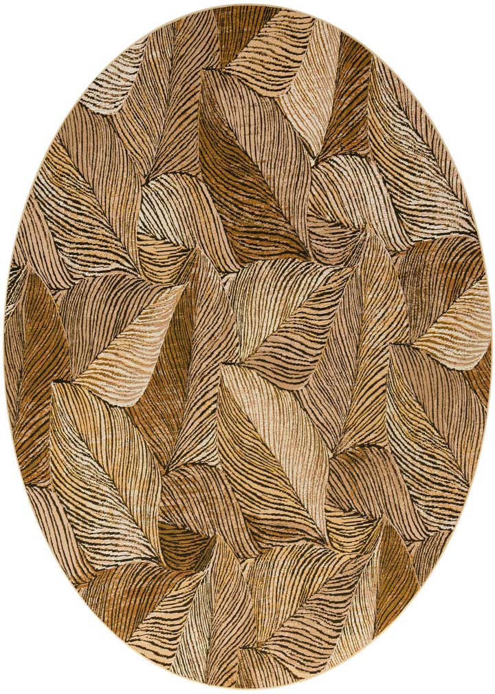 8' x 8' Easy-Clean Botanical Indoor / Outdoor Round Rug